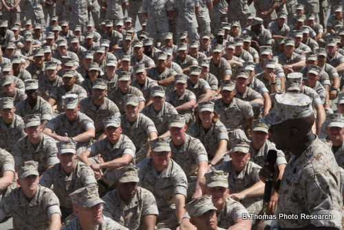 Sgt. Major Speaks to 2000 Marines