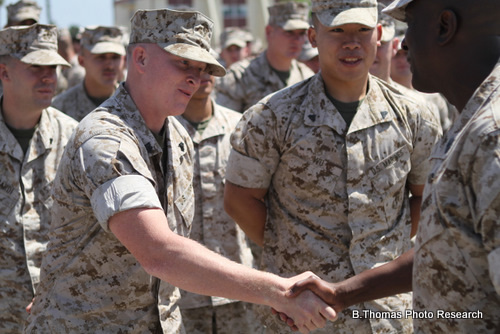 Marines Shaking Hands