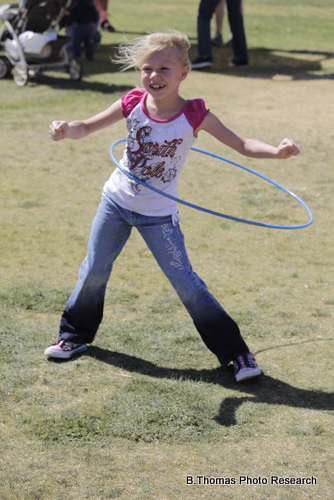 Girl Playing with Hula Hoop