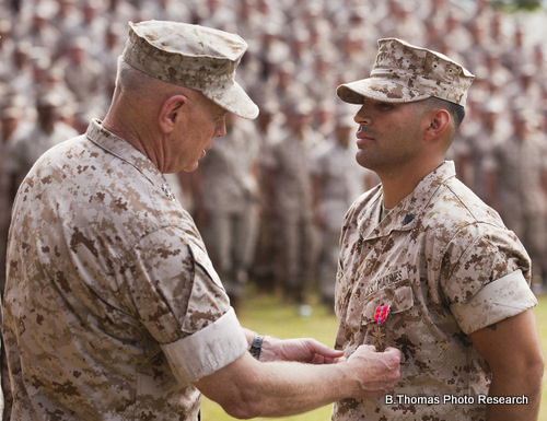 Marine Receives a Bronze Star Medal 