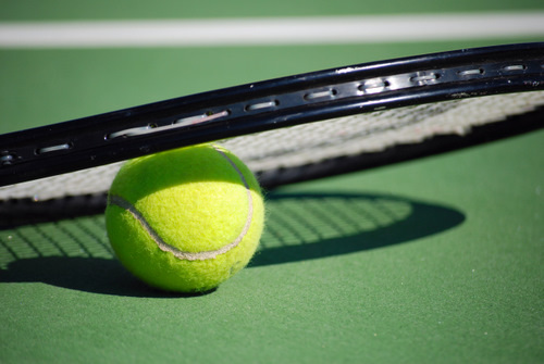 Tennis Ball and Racquet 