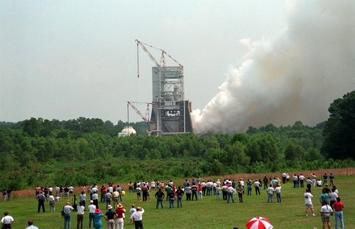 Space Shuttle Main Engine Test Firing 
