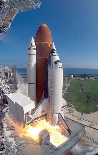 STS-58 Launch - Space Shuttle Columbia Takes Off