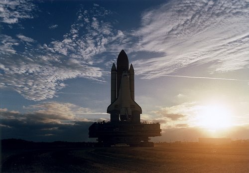 STS-83 Rollout - Discovery