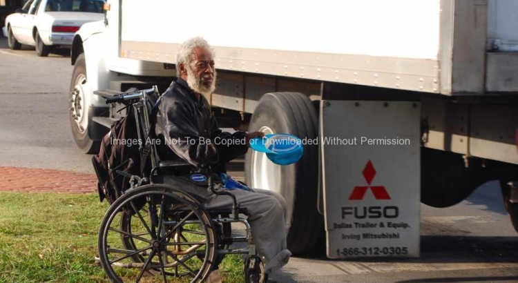 Disabled Veteran Panhandling for Money