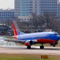 Southwest Airlines Boeing 737 Landing at Love Field in Dallas