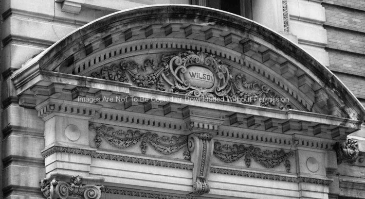 Wilson building close up detail of entrance